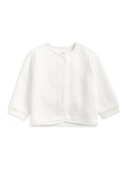 Mamas & Papas Quilted White Jacket Bodysuit And Leggings Set - Image 4 of 5