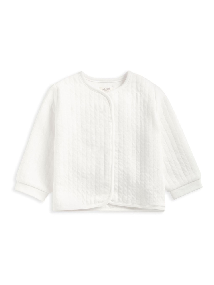 Mamas & Papas Quilted White Jacket Bodysuit And Leggings Set - Image 4 of 5