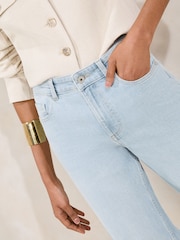 Lipsy Blue Mid Rise Wide Leg Jeans - Image 3 of 5