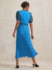 Ro&Zo Blue Mix And Match Rose Ditsy Dress - Image 2 of 3