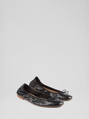 LK Bennett Trilly Leather Ballet Pumps - Image 2 of 4