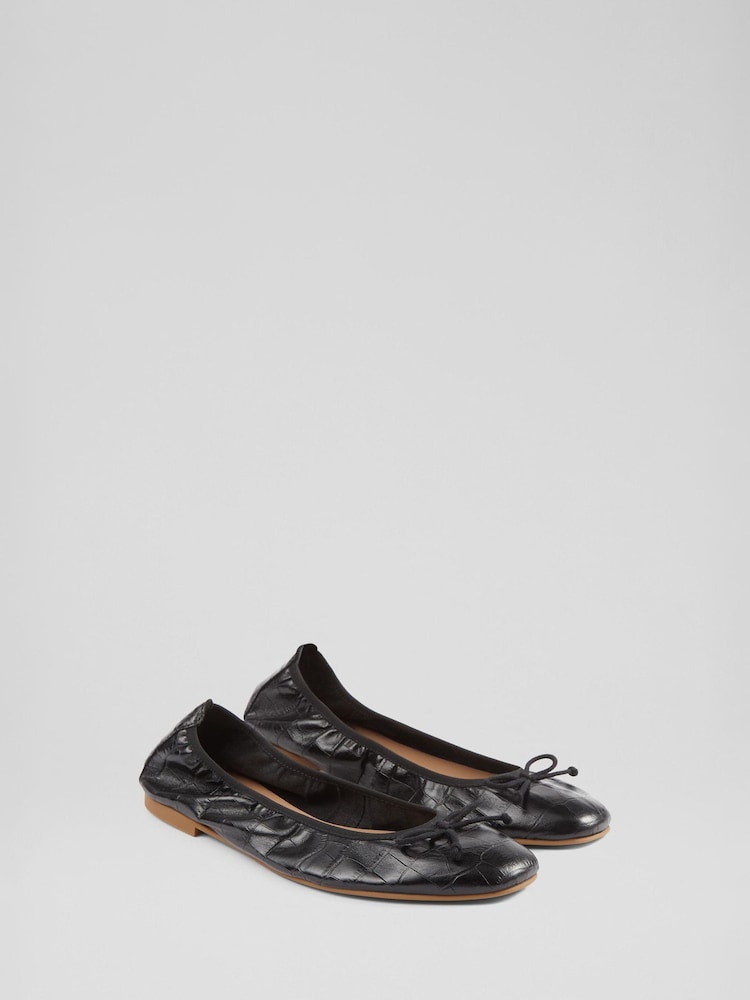 LK Bennett Trilly Leather Ballet Pumps - Image 2 of 4