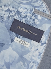 River Island Blue Check Suit Jacket - Image 6 of 7