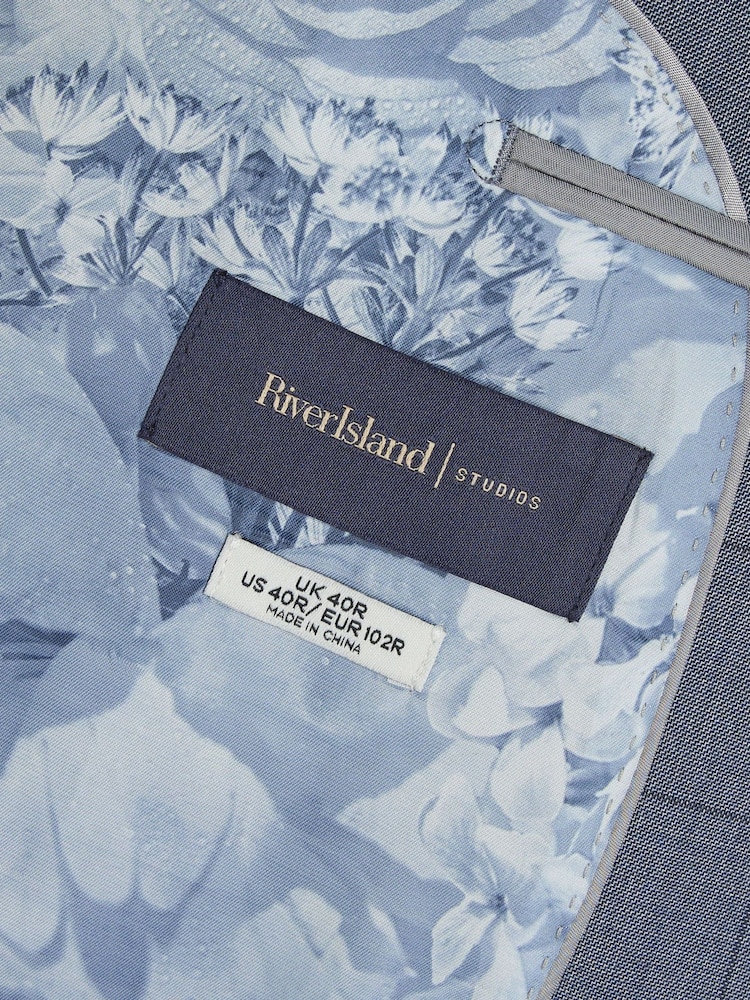 River Island Check Suit Jacket - Imagem 6 de 6