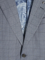 River Island Blue Check Suit Jacket - Image 7 of 7