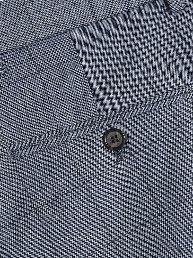 River Island Blue Ground Check Suit Jacket - Image 10 of 10