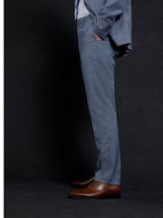 River Island Blue Ground Check Suit Jacket - Image 3 of 10