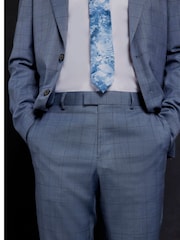 River Island Blue Ground Check Suit Jacket - Image 4 of 10