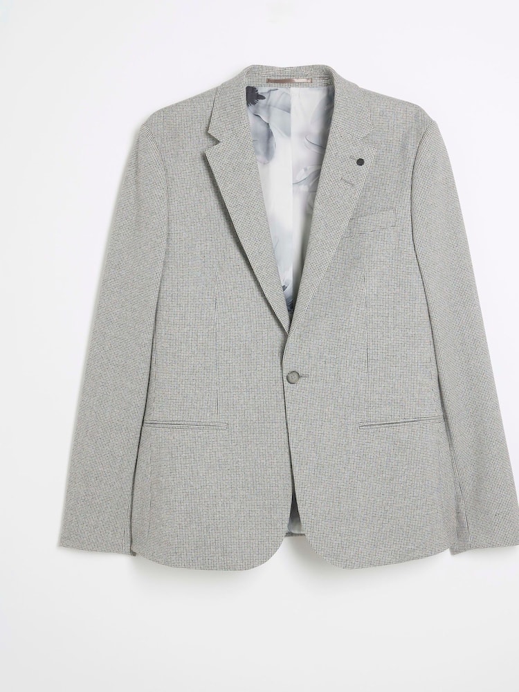 River Island Pupstooth Skinny блейзер - Image 7 of 8