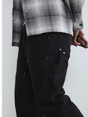 River Island Black 100% Cotton Mufasa Carpenter Jeans - Image 4 of 6