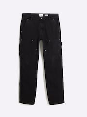 River Island Black 100% Cotton Mufasa Carpenter Jeans - Image 5 of 6