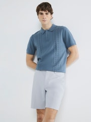 River Island Blue Waffle Shorts - Image 1 of 4