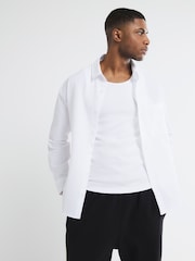 River Island White Relaxed Seersucker Shirt - Image 1 of 6