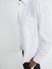 River Island White Relaxed Seersucker Shirt - Image 4 of 6