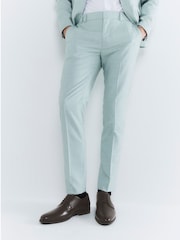 River Island Green Stretch Suit Jacket - Image 1 of 4