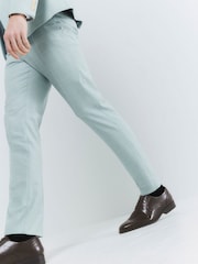 River Island Green Stretch Suit Jacket - Image 3 of 4