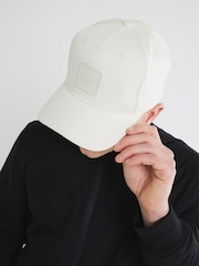 River Island Cream Rubberised Badge Baseball Cap - Image 1 of 5