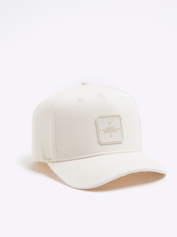 River Island Cream Rubberised Badge Baseball Cap - Image 3 of 5