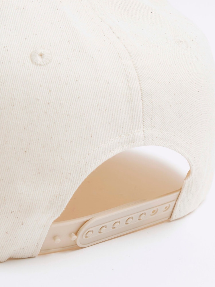 River Island Cream Rubberised Badge Baseball Cap - Image 4 of 5