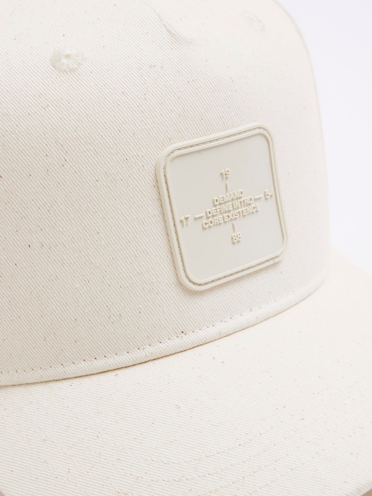 River Island Cream Rubberised Badge Baseball Cap - Image 5 of 5
