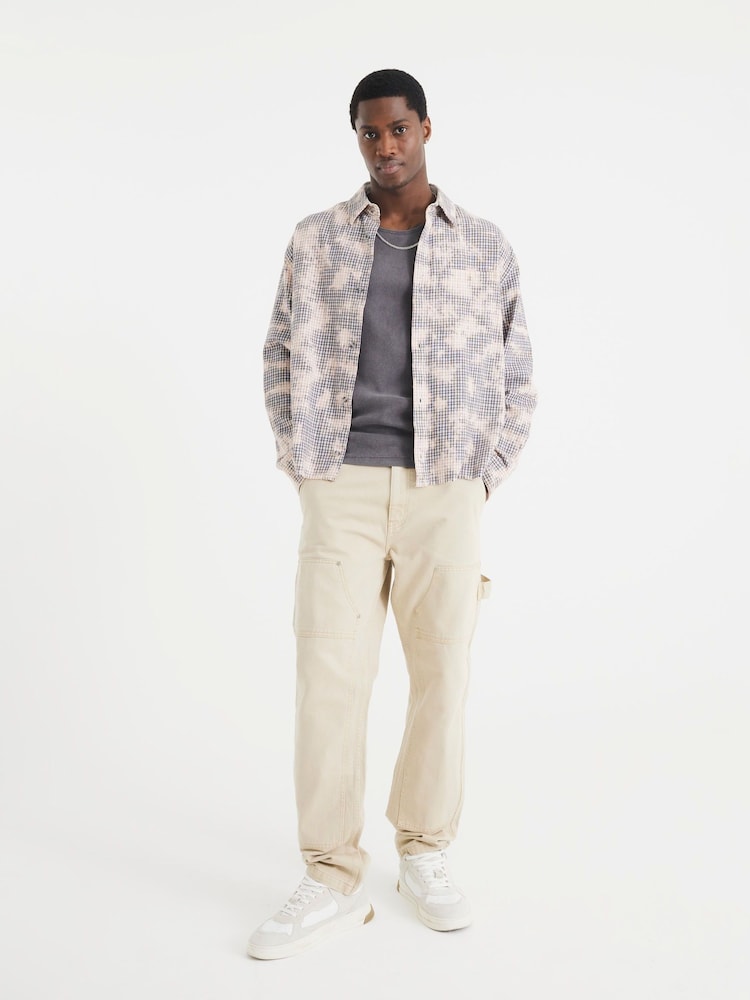 River Island Natural 100% Cotton Mufasa Carpenter Jeans - Image 1 of 8 River Island Natural 100% Cotton Mufasa Carpenter Jeans - Image 1 of 8
