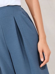 Lipsy Blue High Waisted Wide Leg Trousers - Image 4 of 4