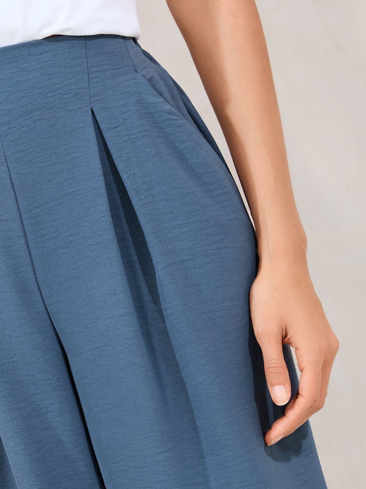 Lipsy Blue High Waisted Wide Leg Trousers - Image 4 of 4