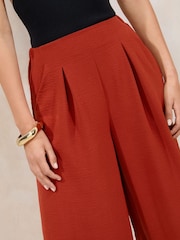 Lipsy Rust High Waisted Wide Leg Trousers - Image 3 of 4