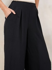 Lipsy Black High Waisted Wide Leg Trousers - Image 3 of 4