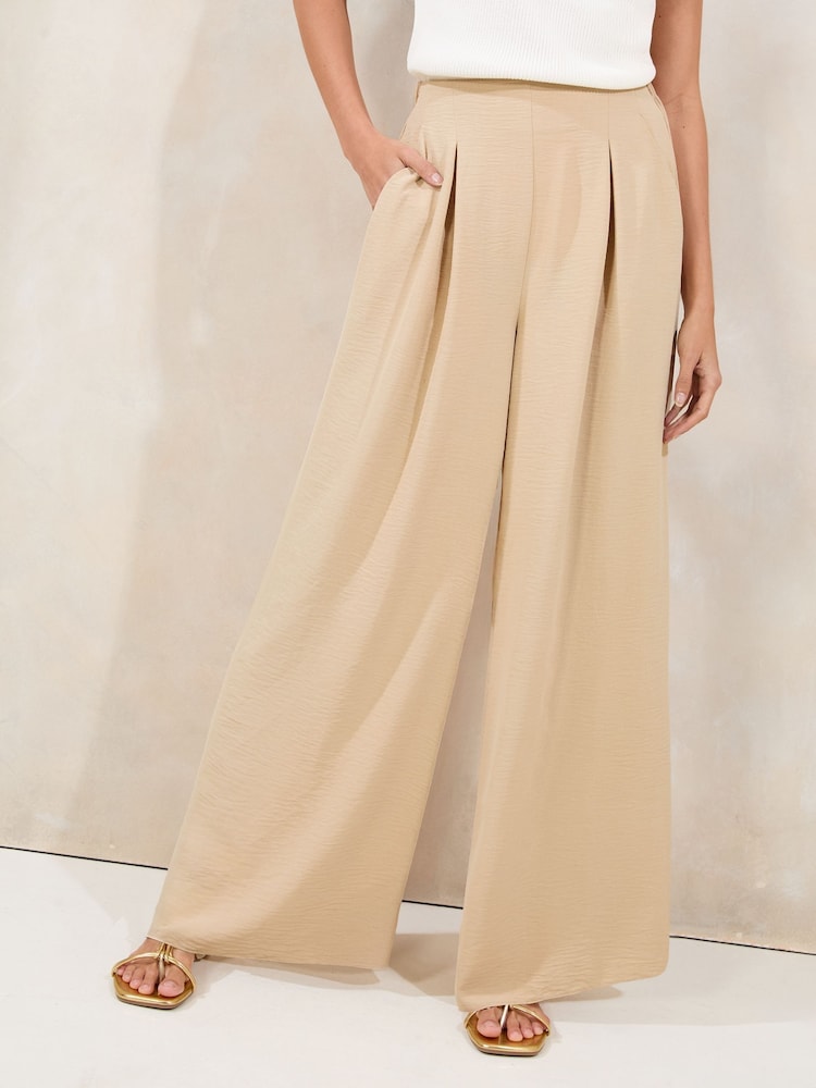 Lipsy Stone High Waisted Wide Leg Trousers - Image 1 of 4