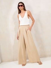 Lipsy Stone High Waisted Wide Leg Trousers - Image 2 of 4