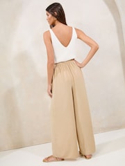 Lipsy Stone High Waisted Wide Leg Trousers - Image 4 of 4