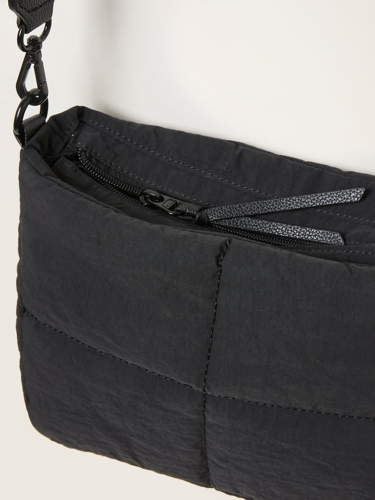 FatFace Black Quilted Nylon Crossbody Bag - Image 2 of 3