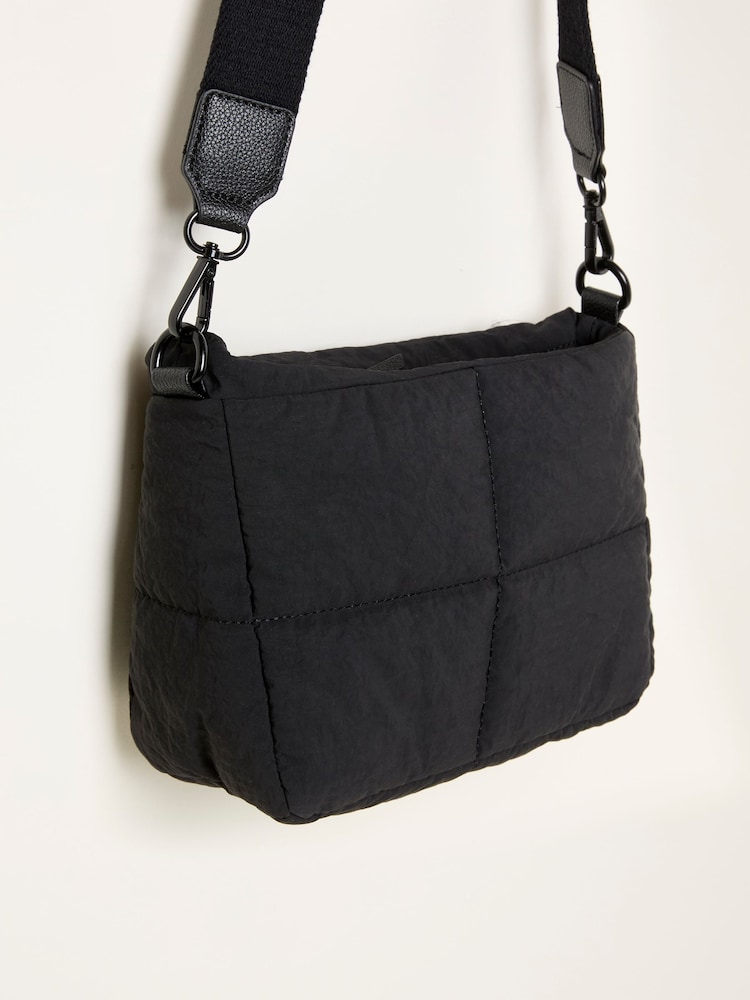 FatFace Black Quilted Nylon Crossbody Bag - Image 3 of 3