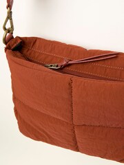 FatFace Dark Orange Quilted Nylon Crossbody Bag - Image 2 of 3