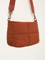 FatFace Dark Orange Quilted Nylon Crossbody Bag - Image 3 of 3