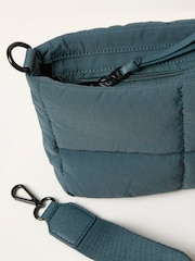 FatFace Teal Blue Quilted Nylon Crossbody Bag - Image 2 of 3