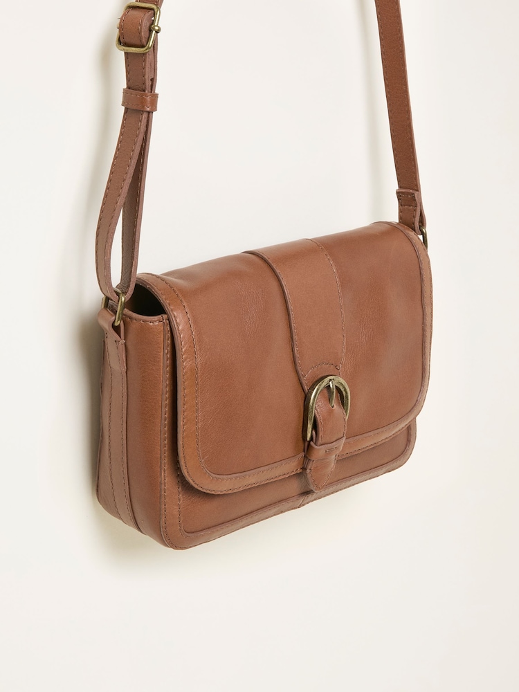 FatFace Mabel Chestnut Brown Buckle Crossbody Bag - Image 3 of 3