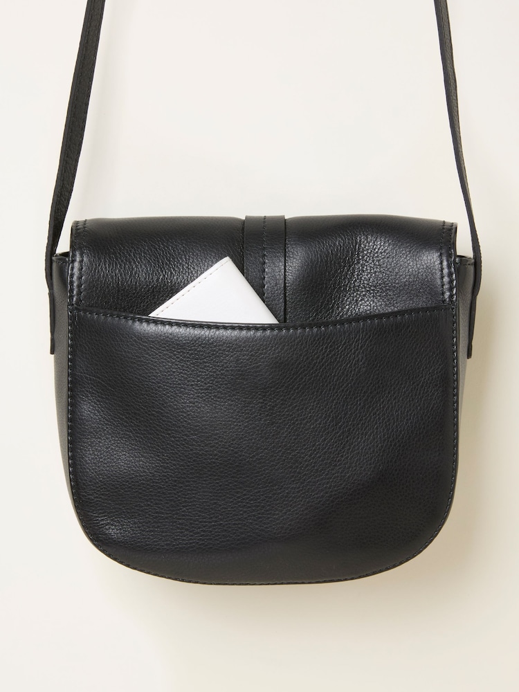 FatFace Black Sofia Saddle Crossbody Bag - Image 2 of 3 FatFace Black Sofia Saddle Crossbody Bag - Image 2 of 3