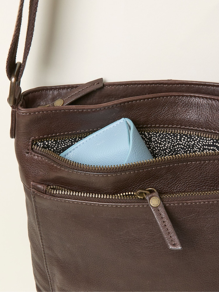 FatFace Allie Chocolate Brown Crossbody Bag - Image 3 of 3