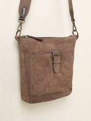 FatFace Sienna Brown Suede Crossbody Bag - Image 2 of 3