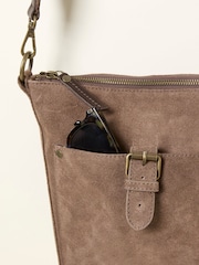 FatFace Sienna Brown Suede Crossbody Bag - Image 3 of 3