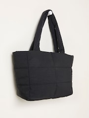 FatFace Black Quilted Nylon Tote Bag - Image 3 of 3