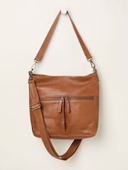 FatFace Bella Tan Brown Zip Detail Bag - Image 1 of 3