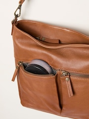 FatFace Bella Tan Brown Zip Detail Bag - Image 2 of 3