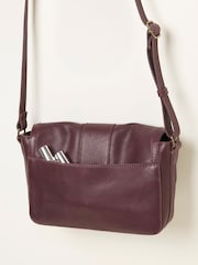 FatFace Mabel Burgundy Red Buckle Crossbody Bag - Image 5 of 5