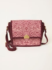 FatFace Burgundy Red Floral Bouquet Crossbody Bag - Image 3 of 5