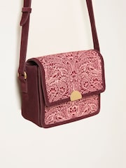 FatFace Burgundy Red Floral Bouquet Crossbody Bag - Image 5 of 5