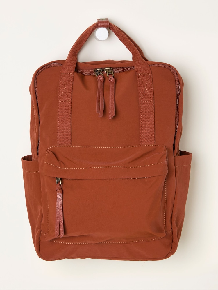 FatFace Dark Orange Nylon Backpack - Image 1 of 3 FatFace Dark Orange Nylon Backpack - Image 1 of 3