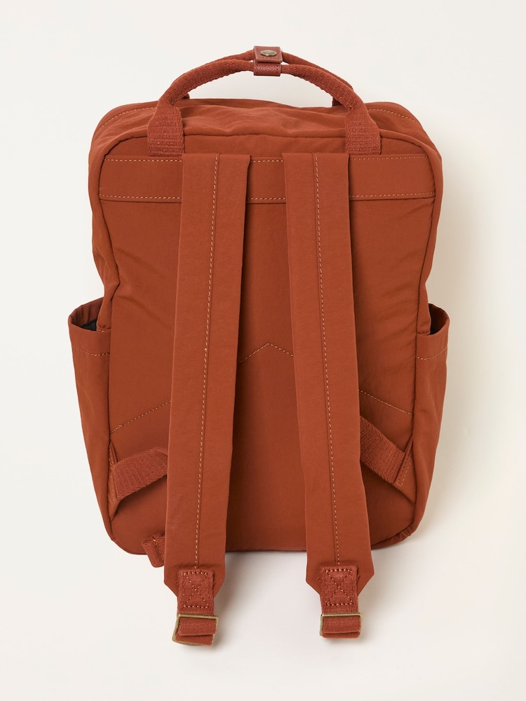 FatFace Dark Orange Nylon Backpack - Image 3 of 3 FatFace Dark Orange Nylon Backpack - Image 3 of 3